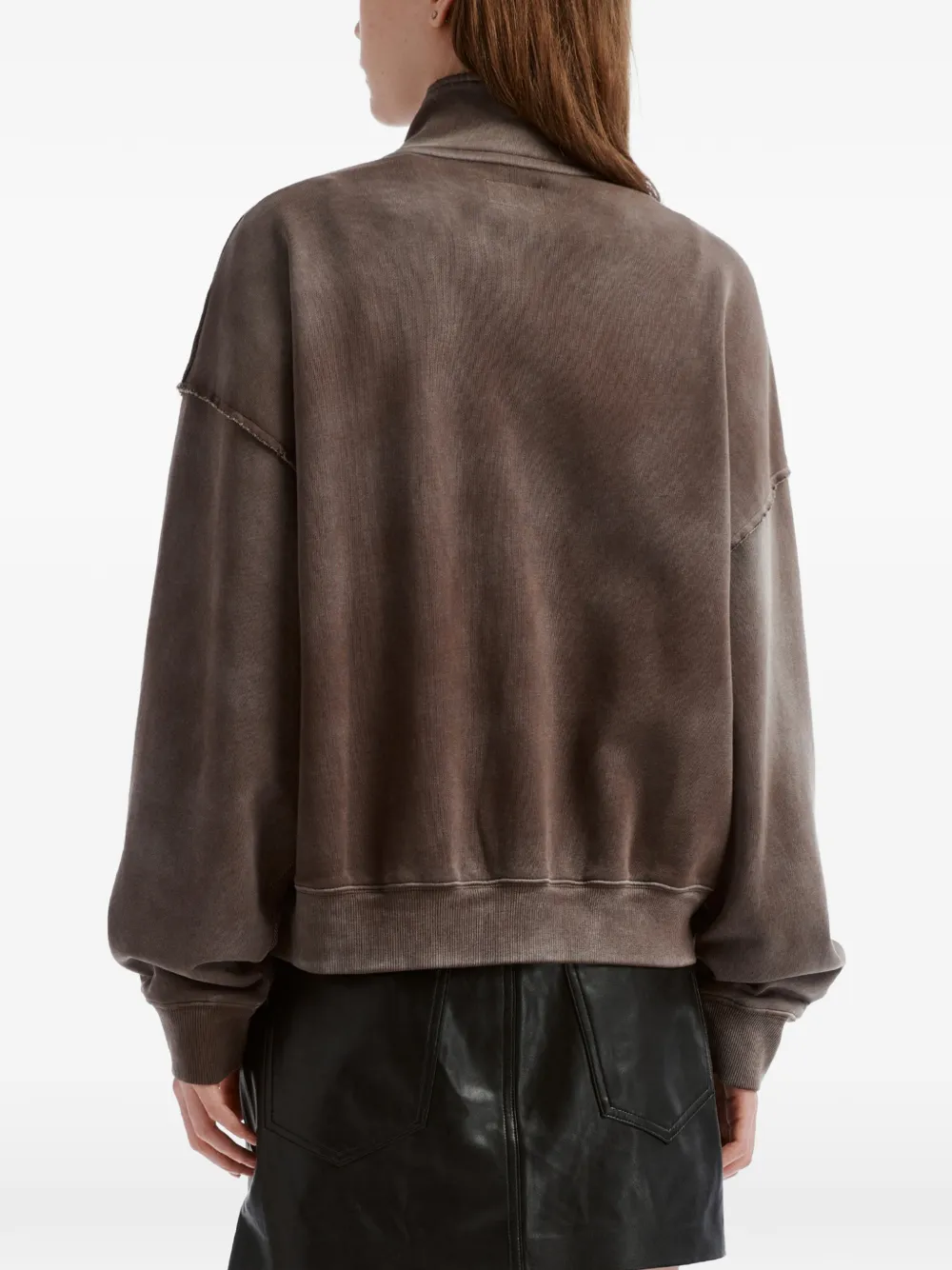 izzue Hoodie met borduurwerk Bruin
