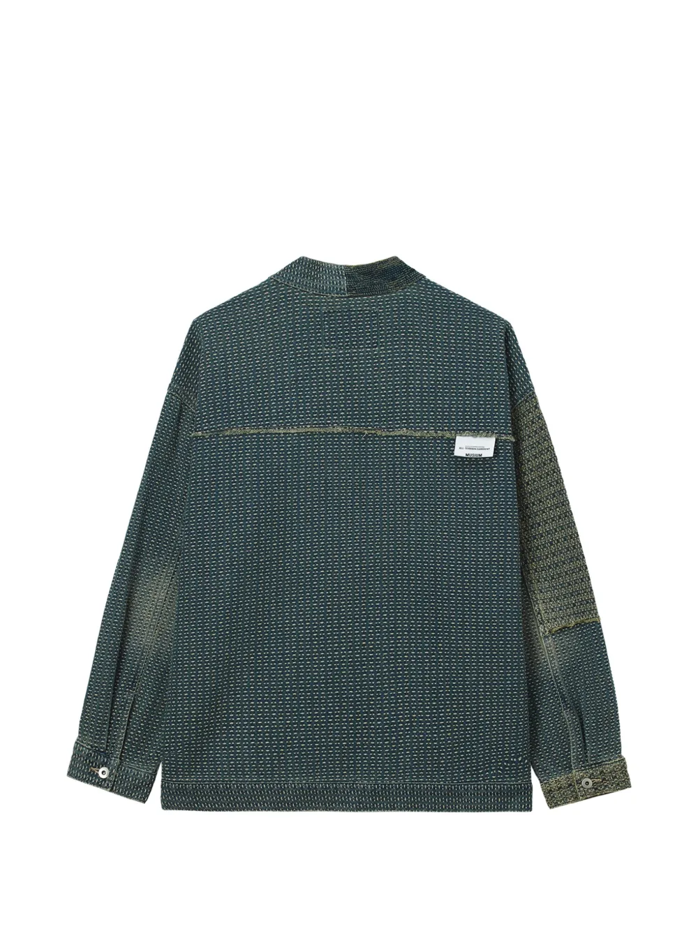 Musium Div. Denim jack met patchwork Blauw