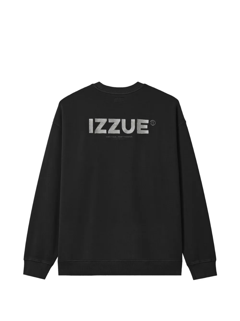 izzue Sweater met logoprint en verlaagde schouders Zwart