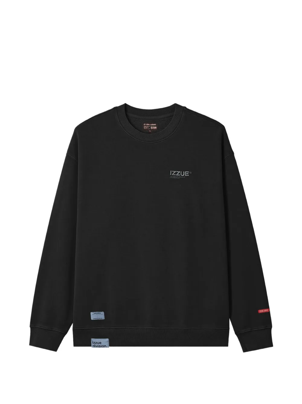 Izzue Logo-print Drop-shoulder Sweatshirt In Black