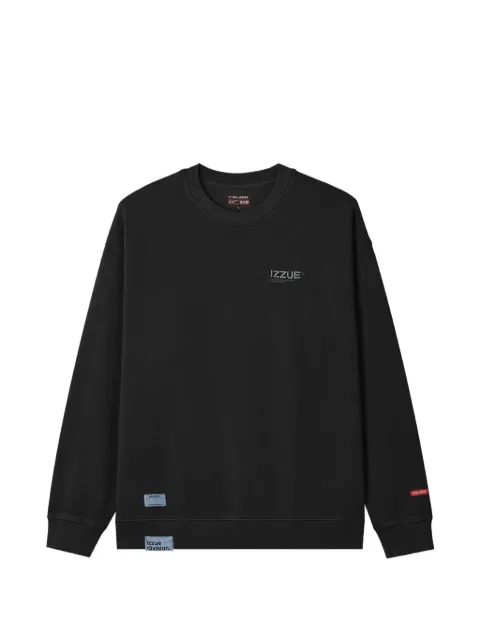 izzue logo-print drop-shoulder sweatshirt