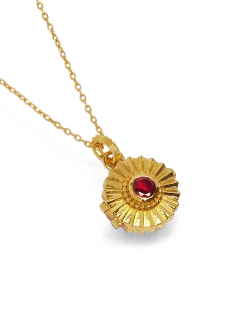 Ottoman Hands Sunburst locket necklace