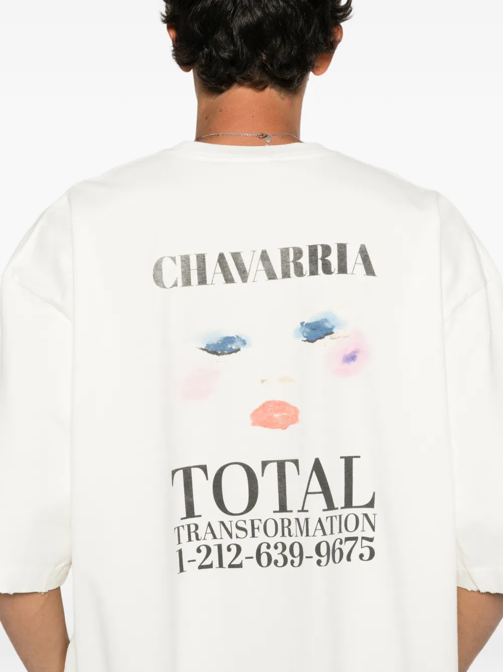 Willy Chavarria Total Transformation Buffalo T-shirt met grafische print Beige