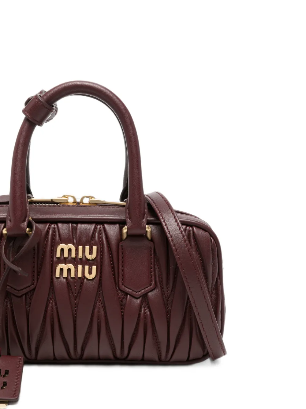 Miu Kleine leren shopper Rood