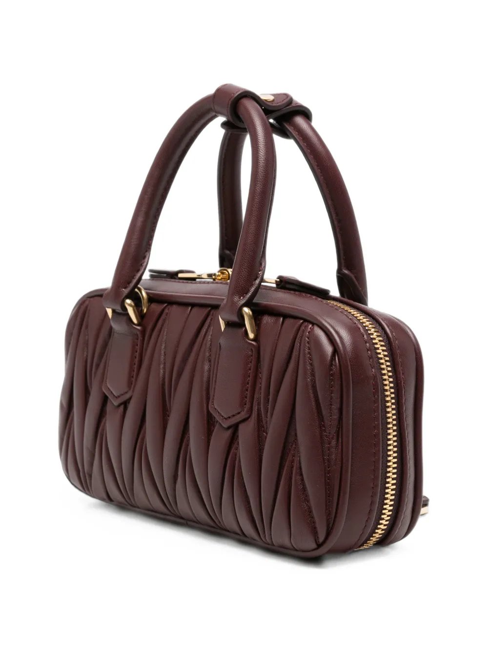 Miu Kleine leren shopper Rood