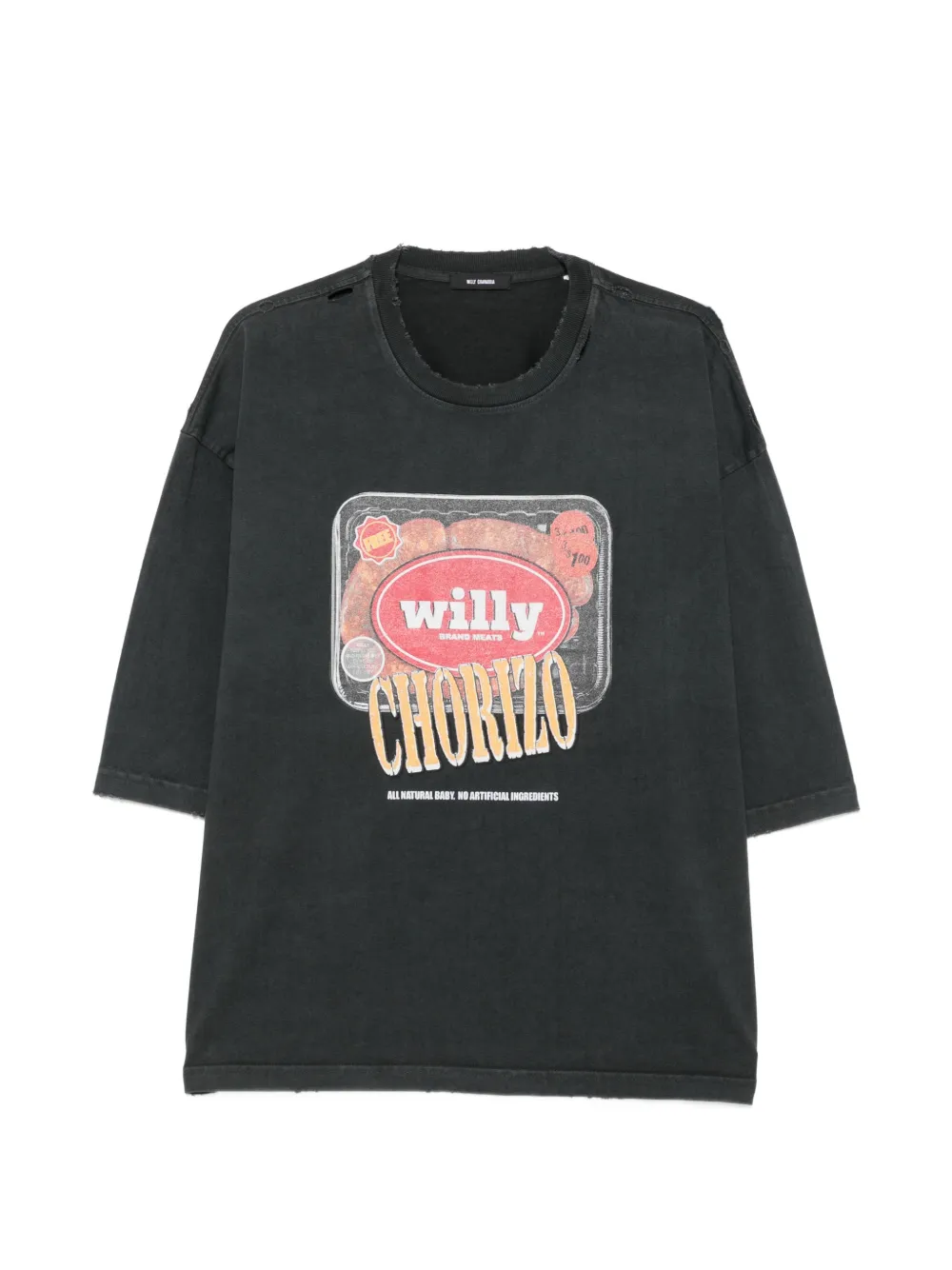 Willy Chavarria Especial Chorizo Buffalo graphic-print distressed T-shirt