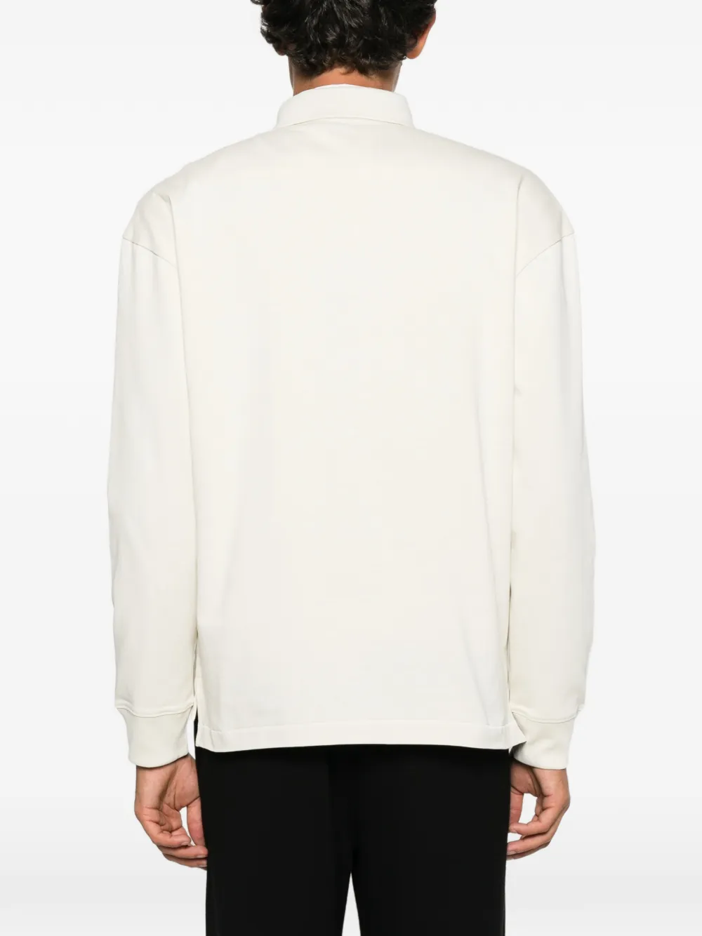 AMI Paris Poloshirt met logopatch Beige
