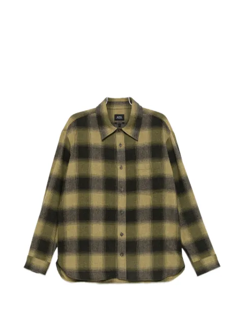 A.P.C. check-pattern button-up shirt
