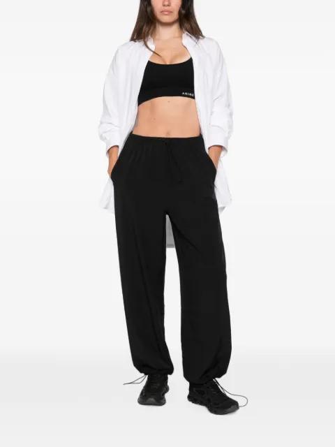 ANINE BING Eve logo-print racerback sports bra