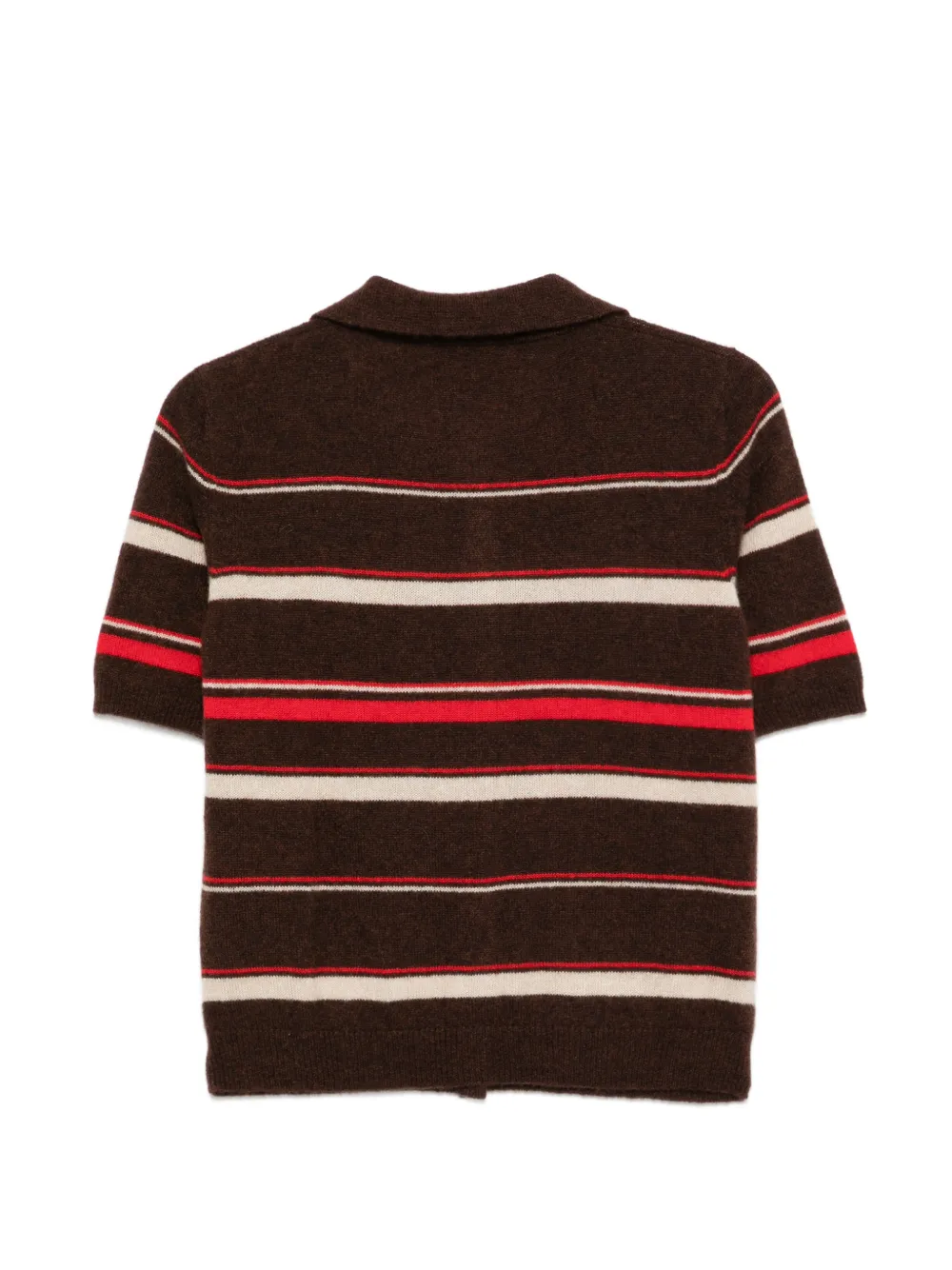 Roberto Collina striped short-sleeved shirt Bruin