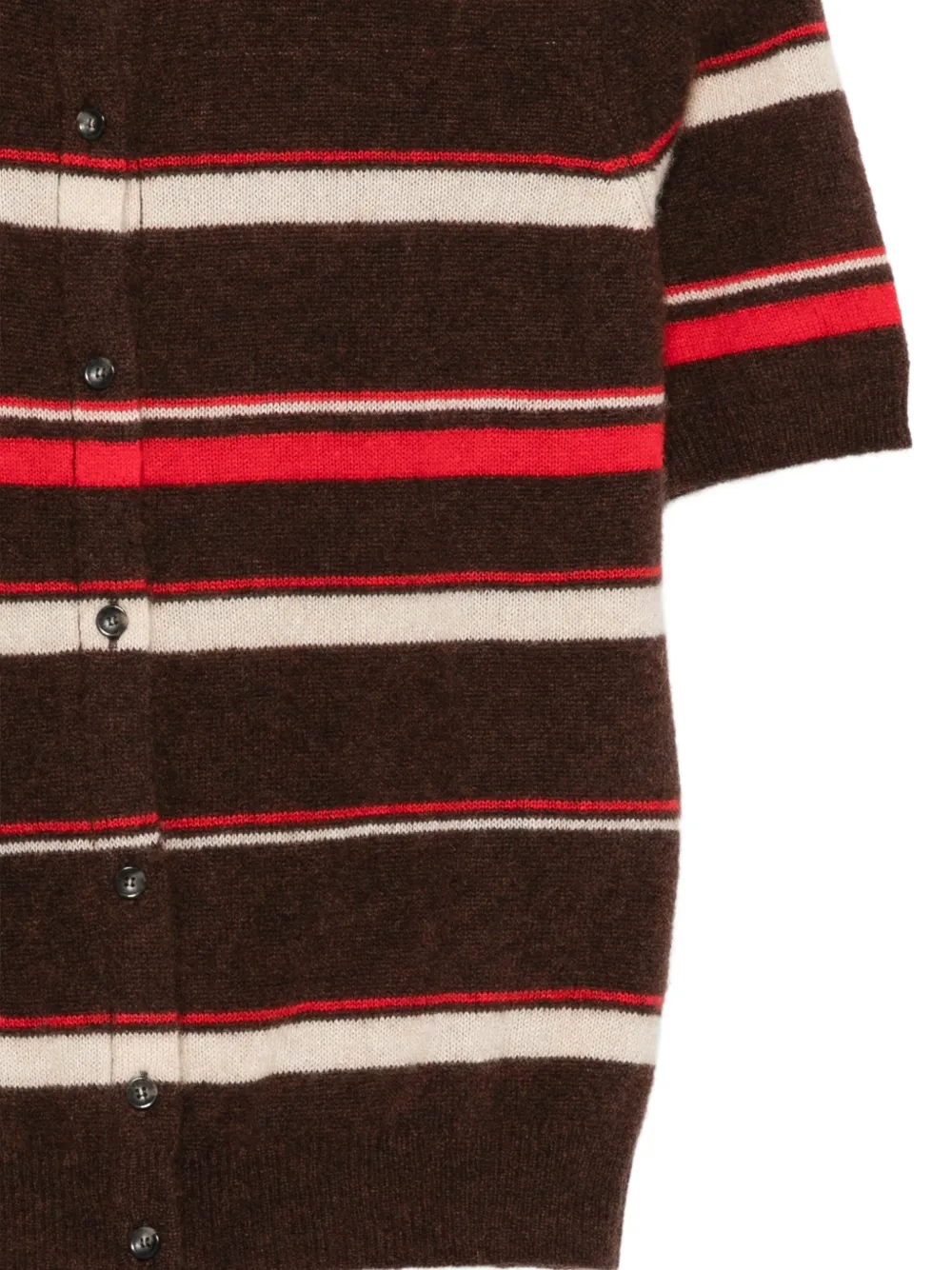 Roberto Collina striped short-sleeved shirt Bruin