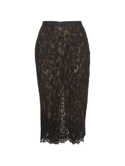 HELSA floral-lace midi skirt