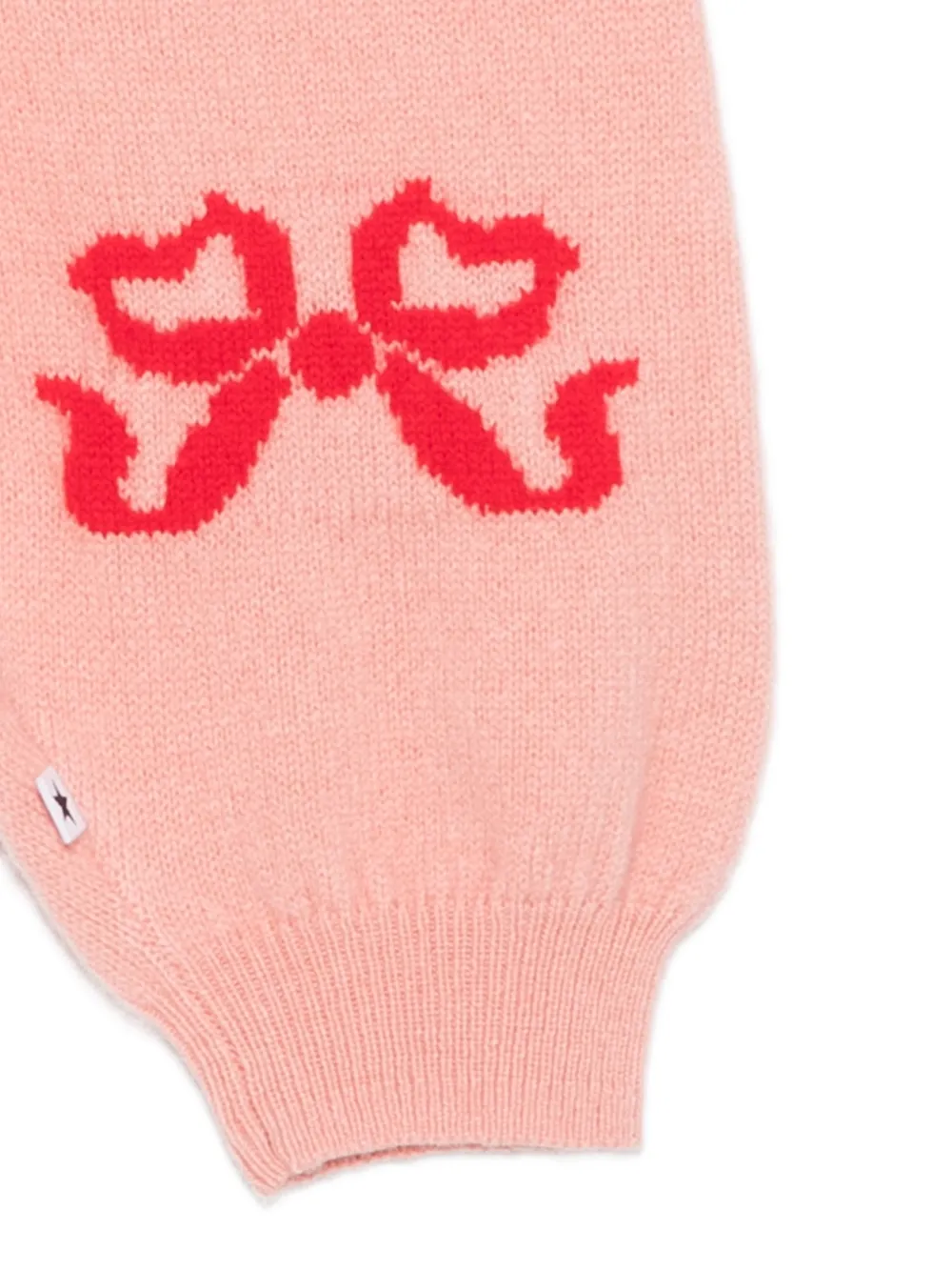 Molo Solana gebreide broek met strik-intarsia Roze