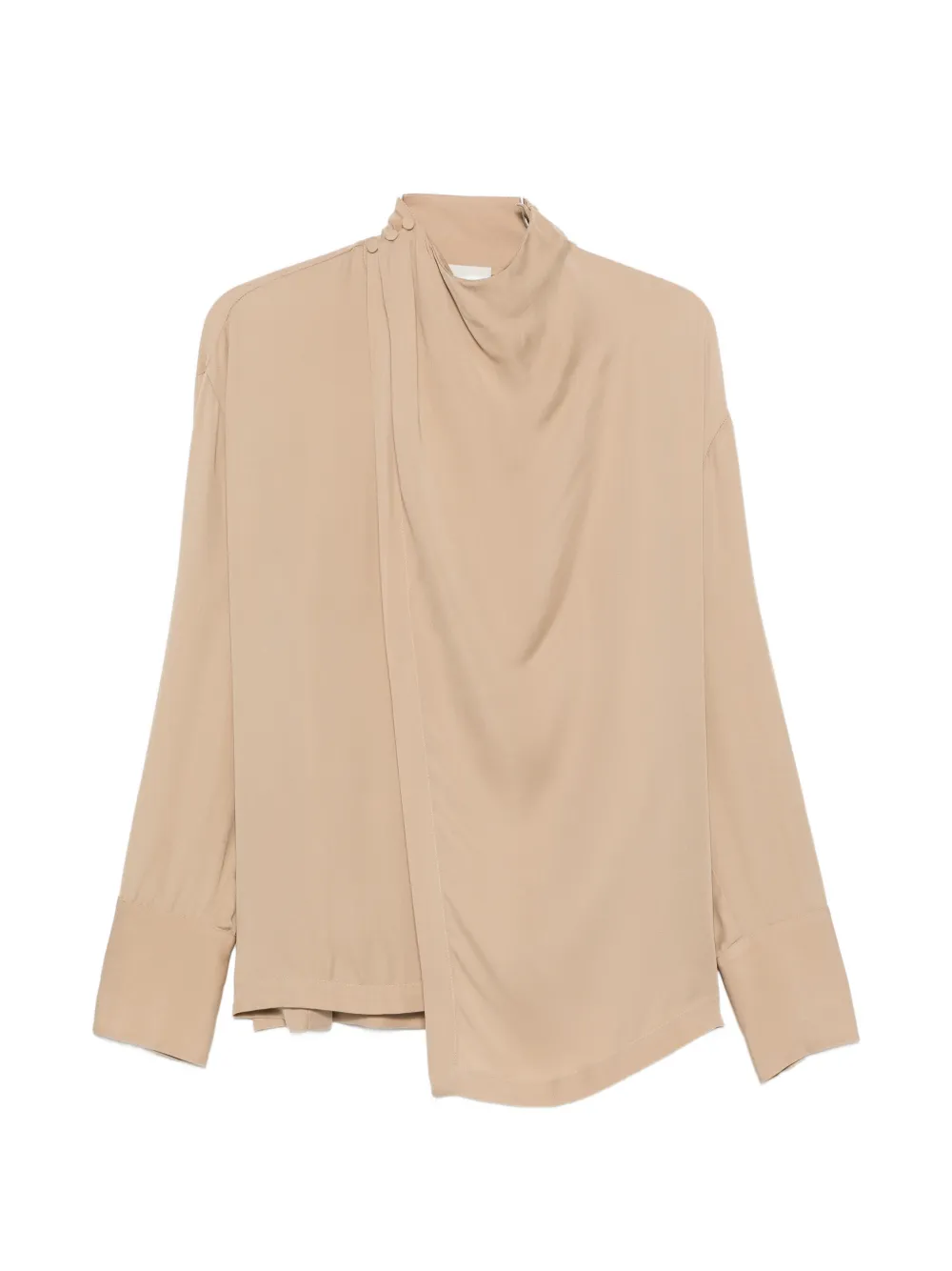 RAME draped button-fastening shirt