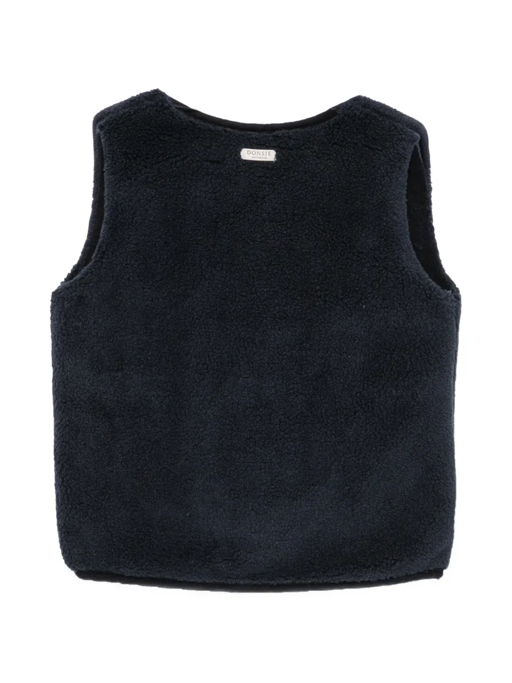 Donsje Monty double-breasted fleece gilet Blauw
