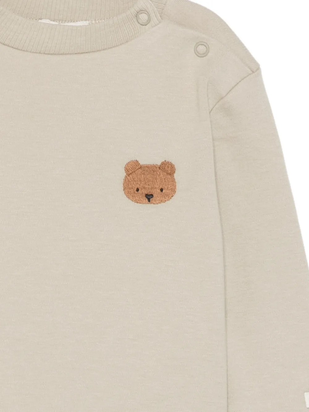 Donsje Jorijn T-shirt met beerpatch Groen