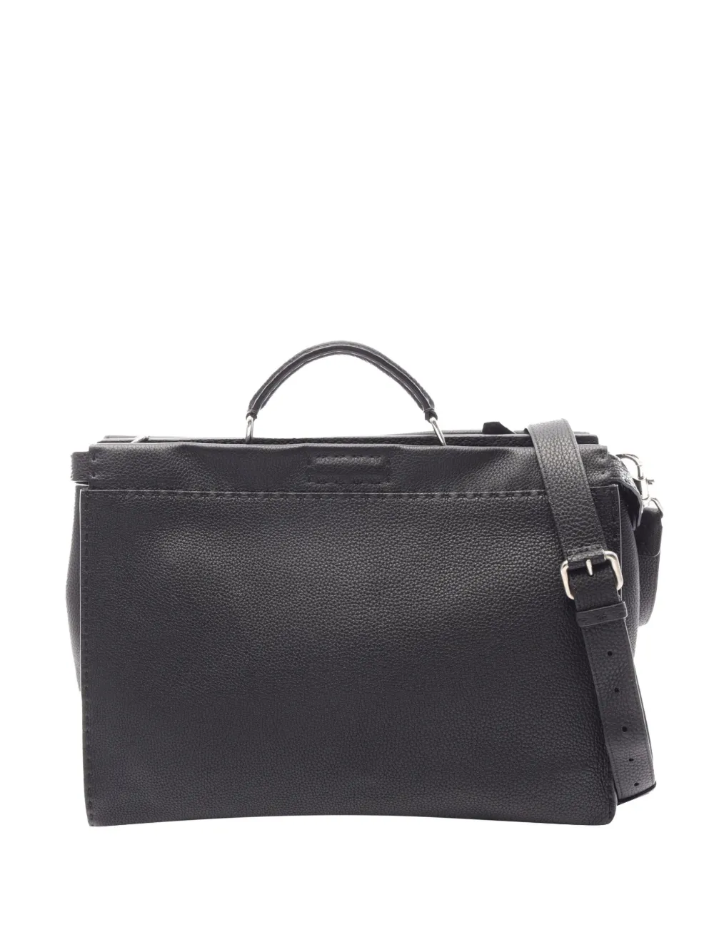 Fendi Pre-Owned 2000-2010 Large Leather Selleria Peekaboo Iconic Fit Bag business bag - Grigio