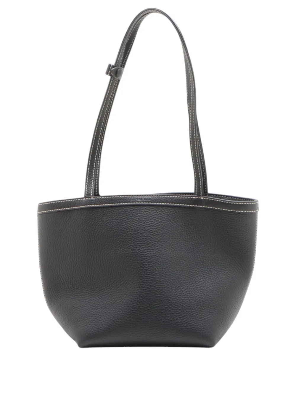 Pre-owned The Row 2010-2026 Calfskin Park Three Tote Bag In Black