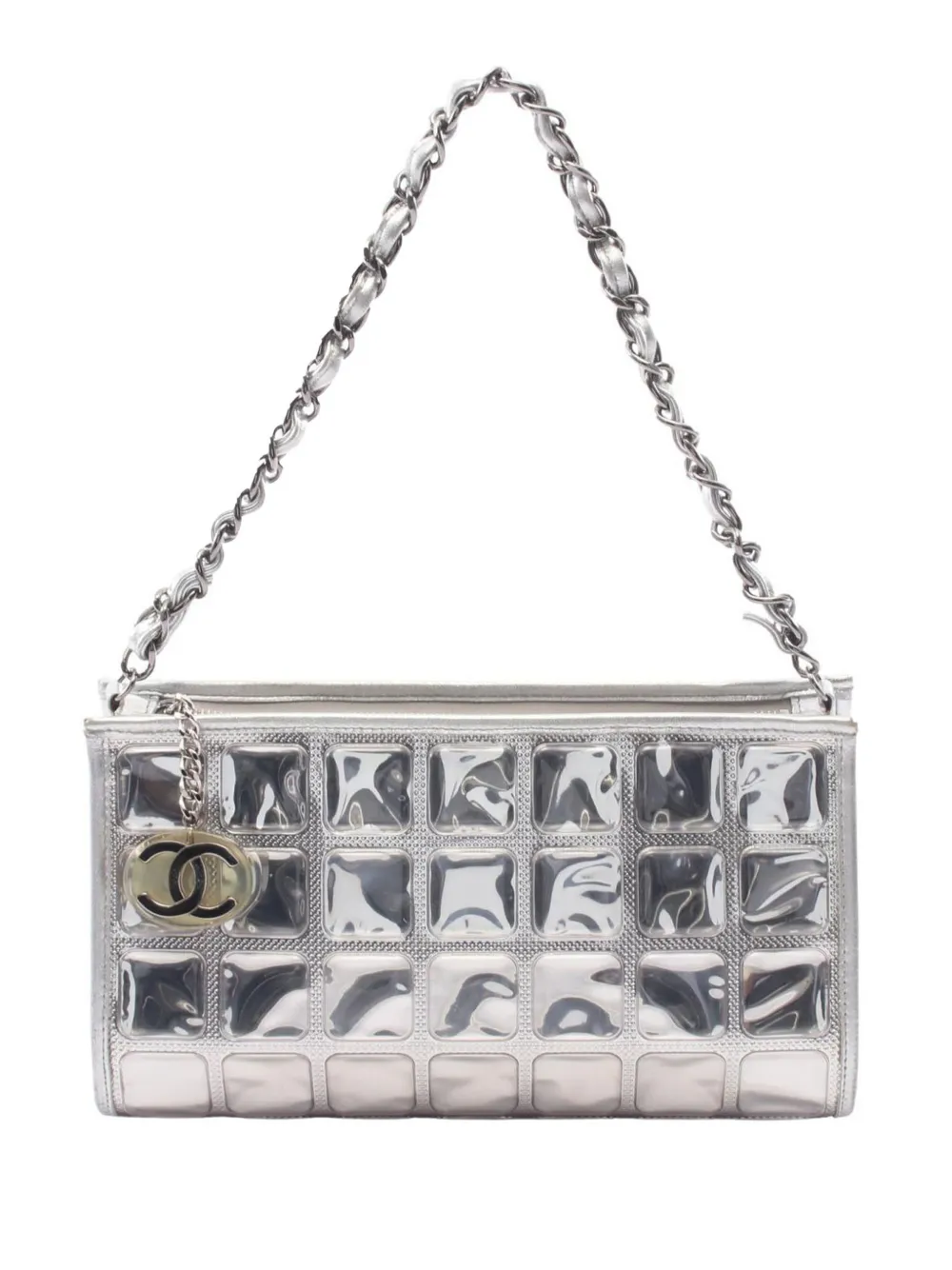 CHANEL Pre-Owned 2006-2008 Vinyl Ice Cube Pochette shoulder bag - Silver