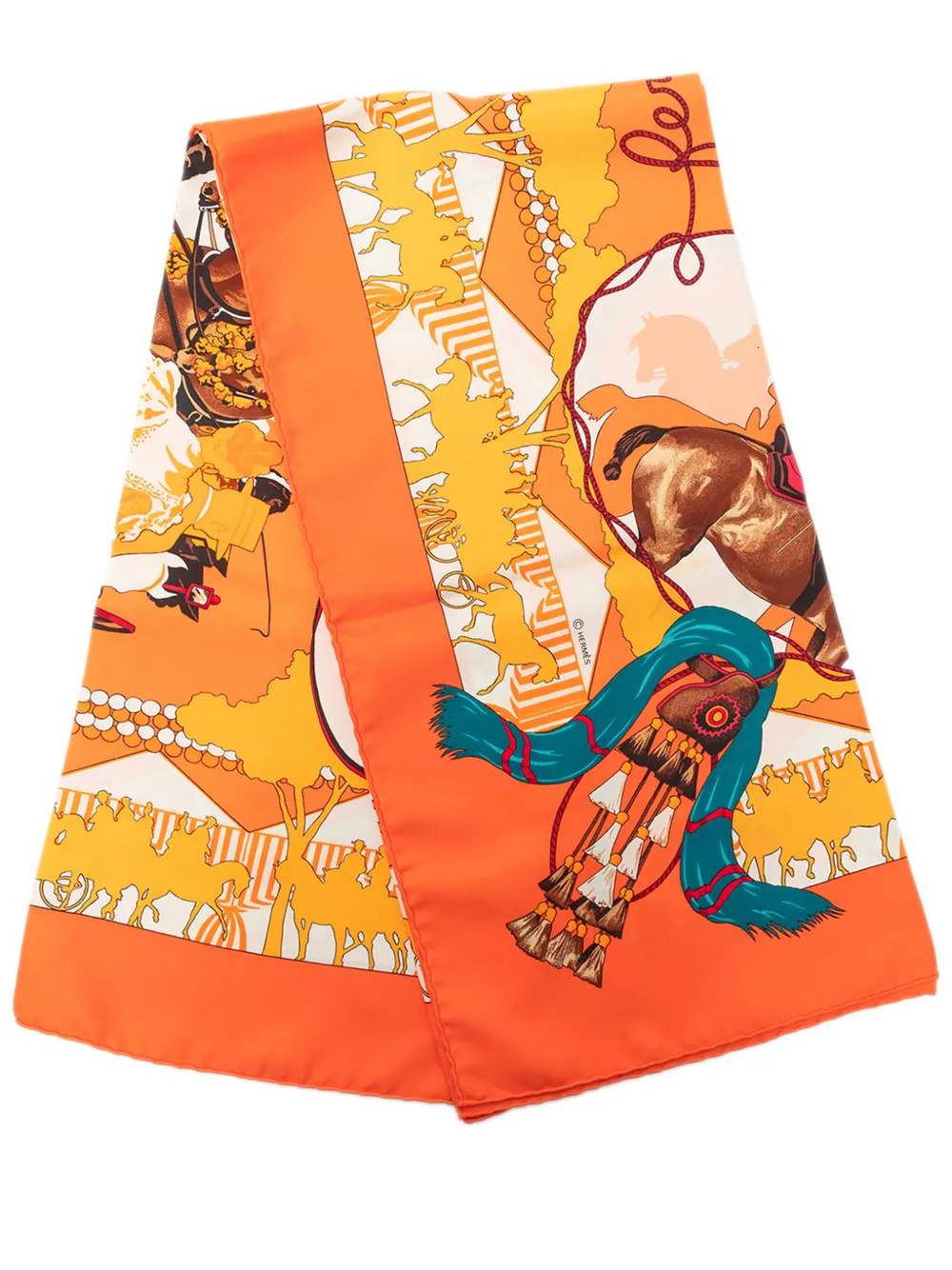 Hermès Pre-Owned 1990-2010 Feria de Sevilla Silk Scarf 90 scarves - Arancione