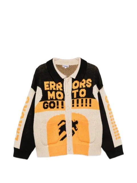 House of errors logo-intarsia knitted cardigan