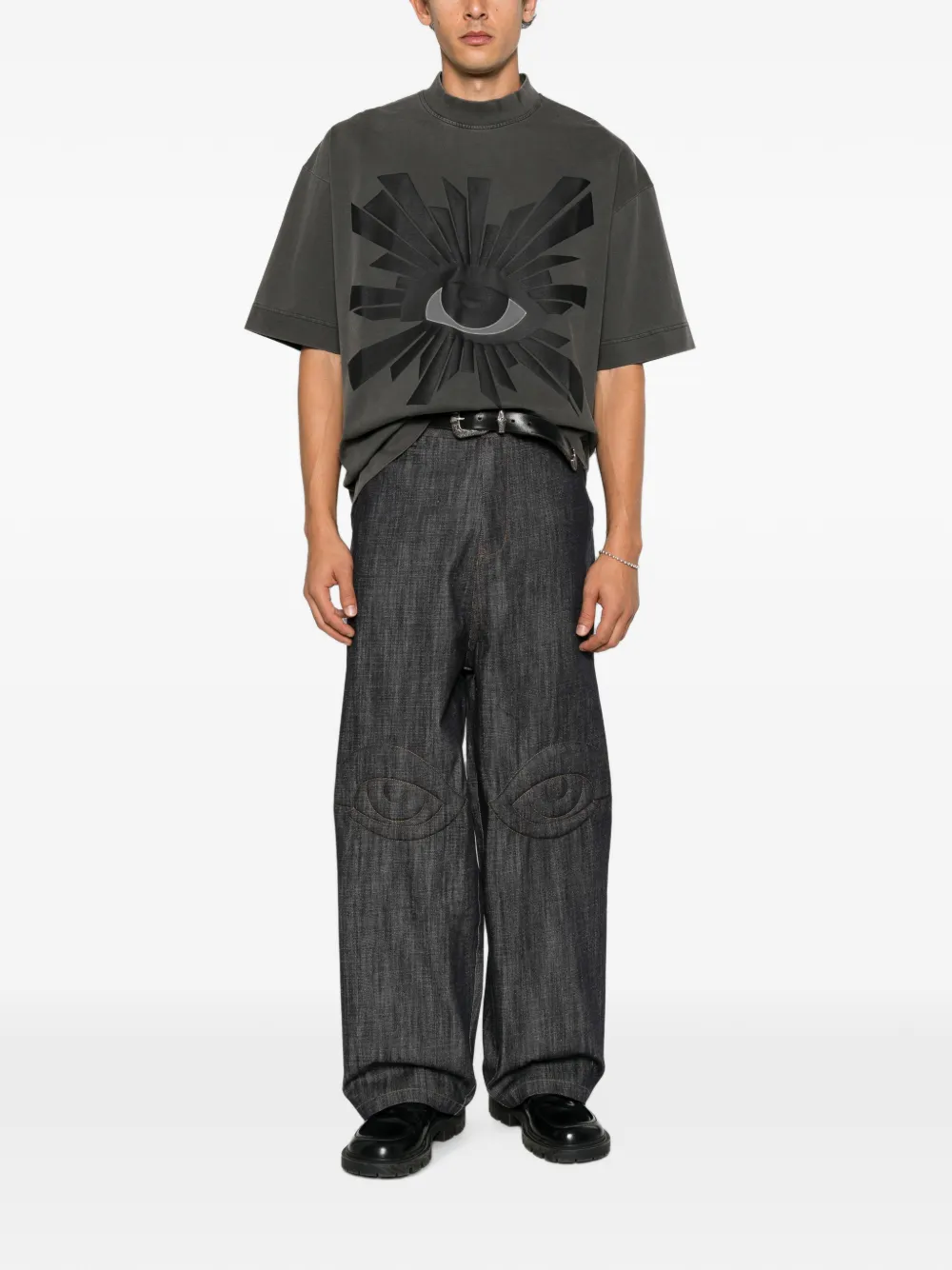 House of errors graphic-print high-neck T-shirt