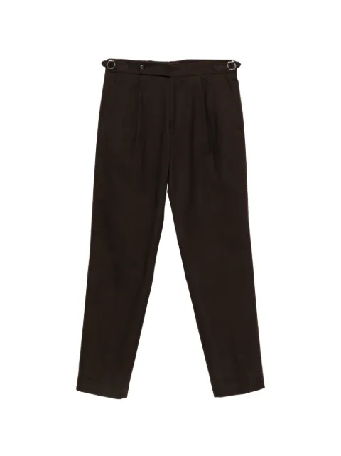 BOSS pleated side-buckle trousers