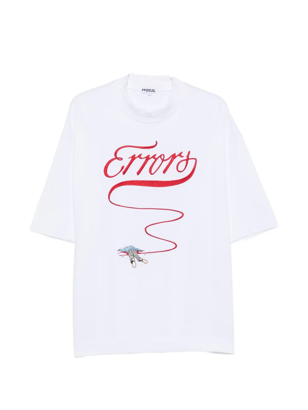 House of errors embroidered high-neck T-shirt