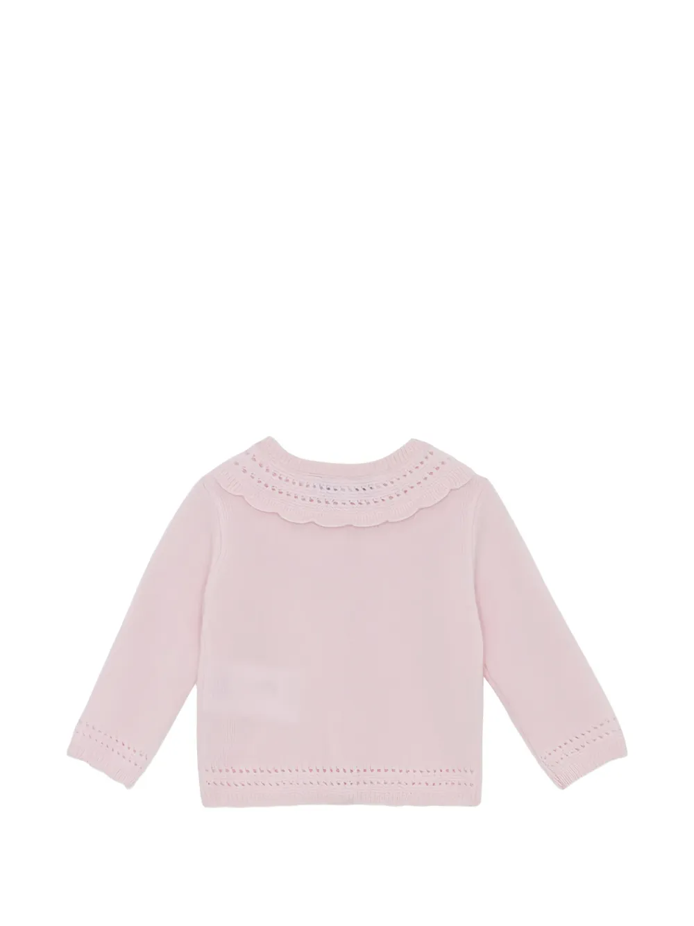Tartine Et Chocolat scalloped pointelle-knit cardigan Roze