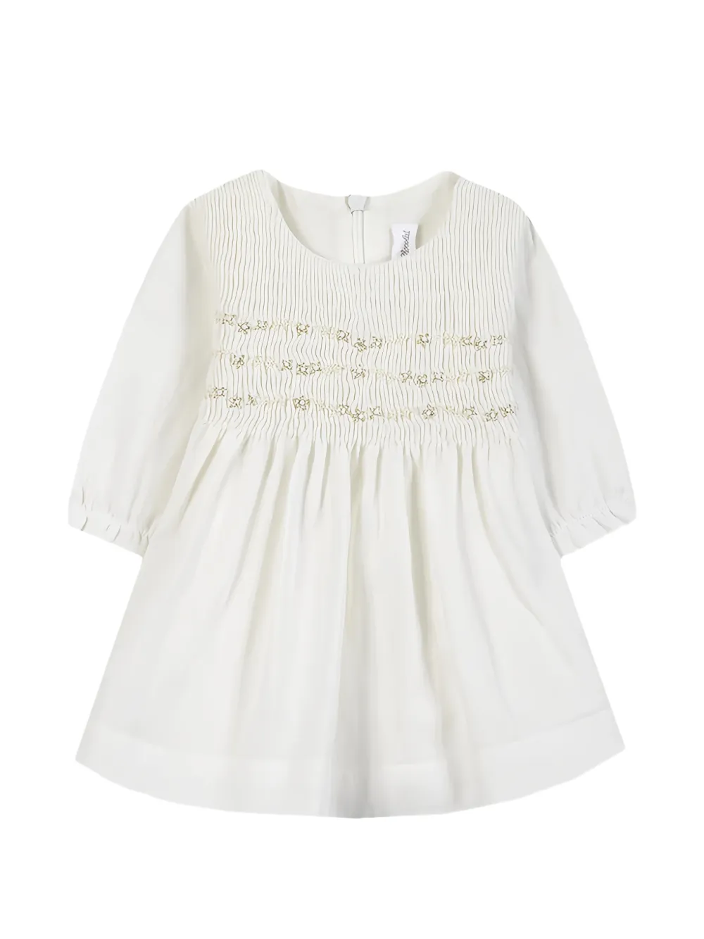 Tartine Et Chocolat smocked embroidered dress - Bianco