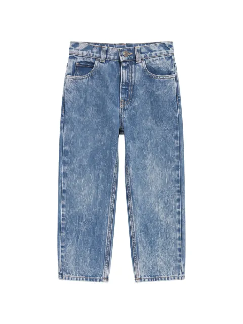 Gucci Kids acid-wash logo-patch jeans