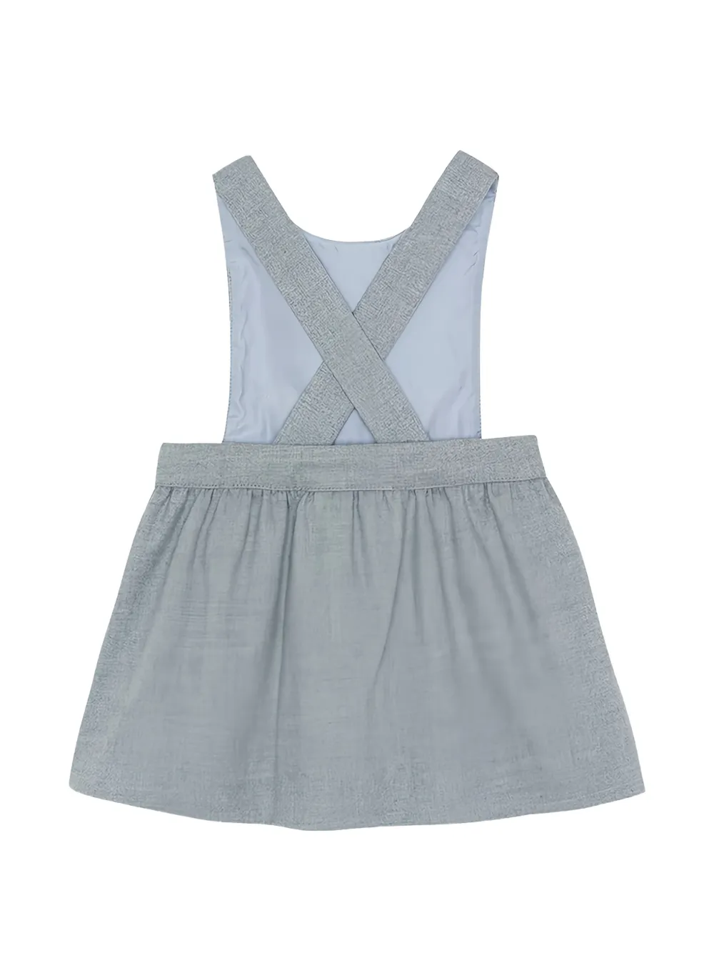 Tartine Et Chocolat Pinafore jurk met geborduurde bloemen Grijs