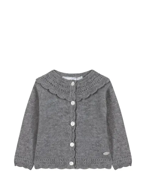 Tartine Et Chocolat scalloped pointelle-knit cardigan