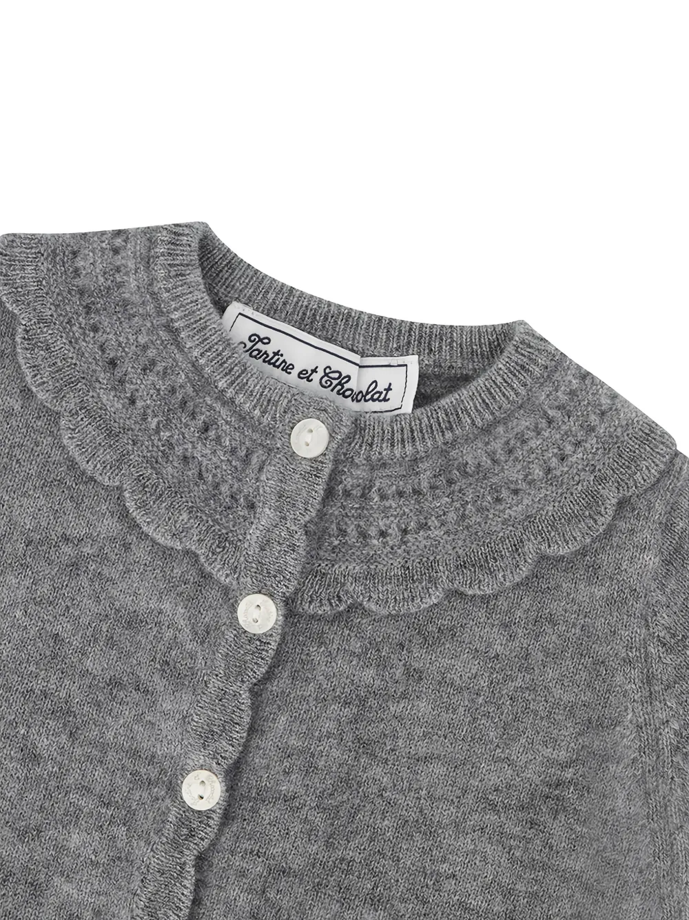 Tartine Et Chocolat Gebreid vest Grijs