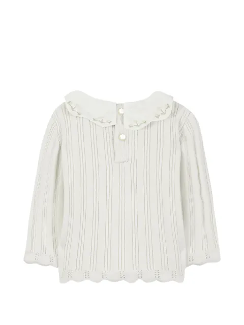 Tartine Et Chocolat embroidered scalloped-collar sweater