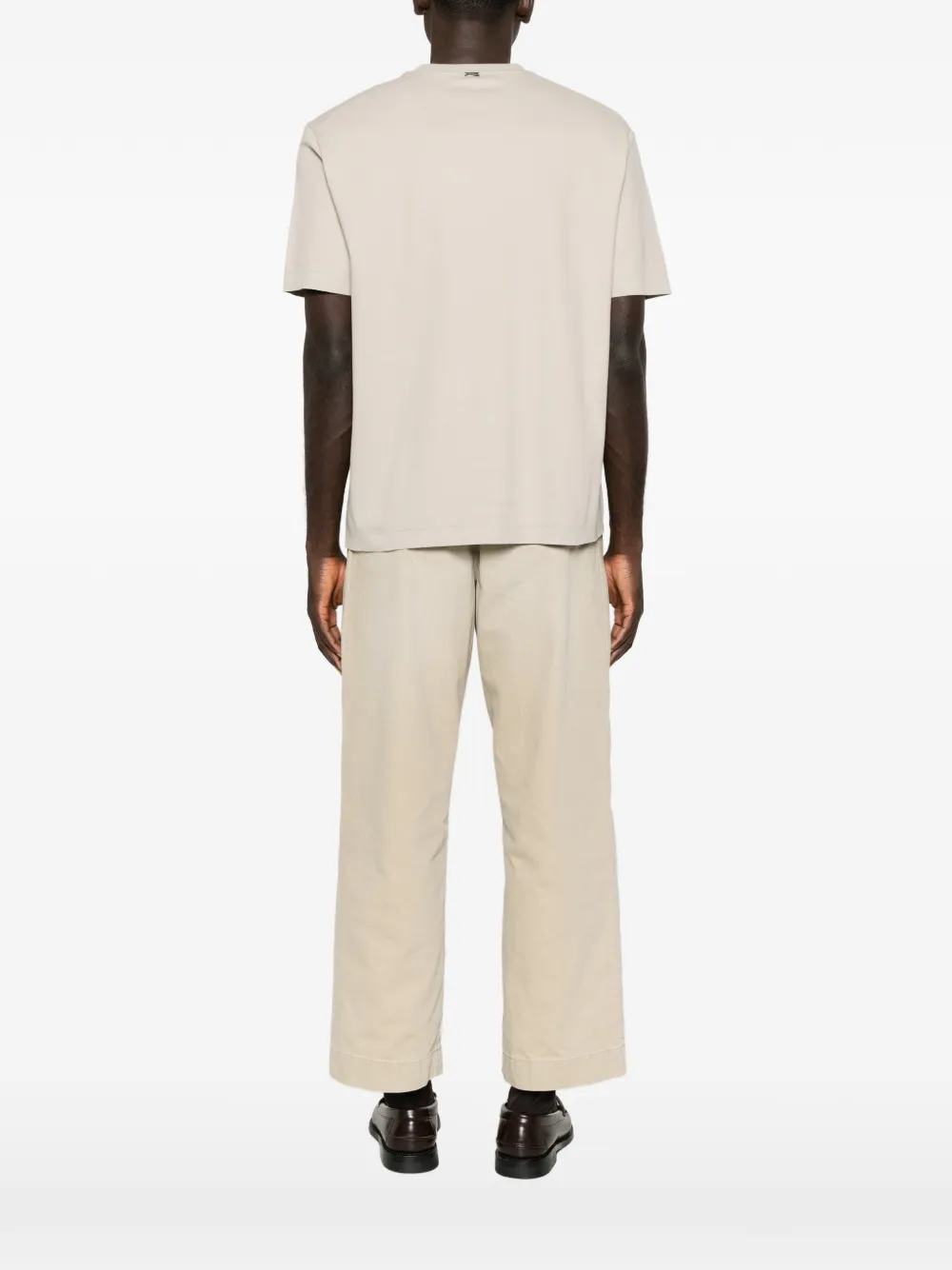 Herno T-shirt met ronde hals Beige