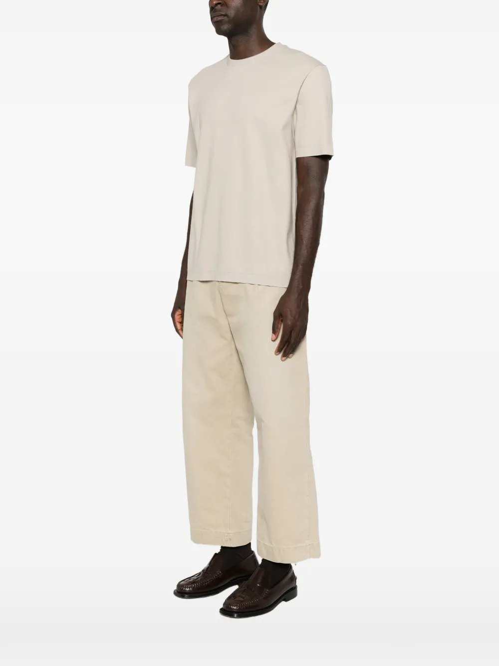 Herno T-shirt met ronde hals Beige