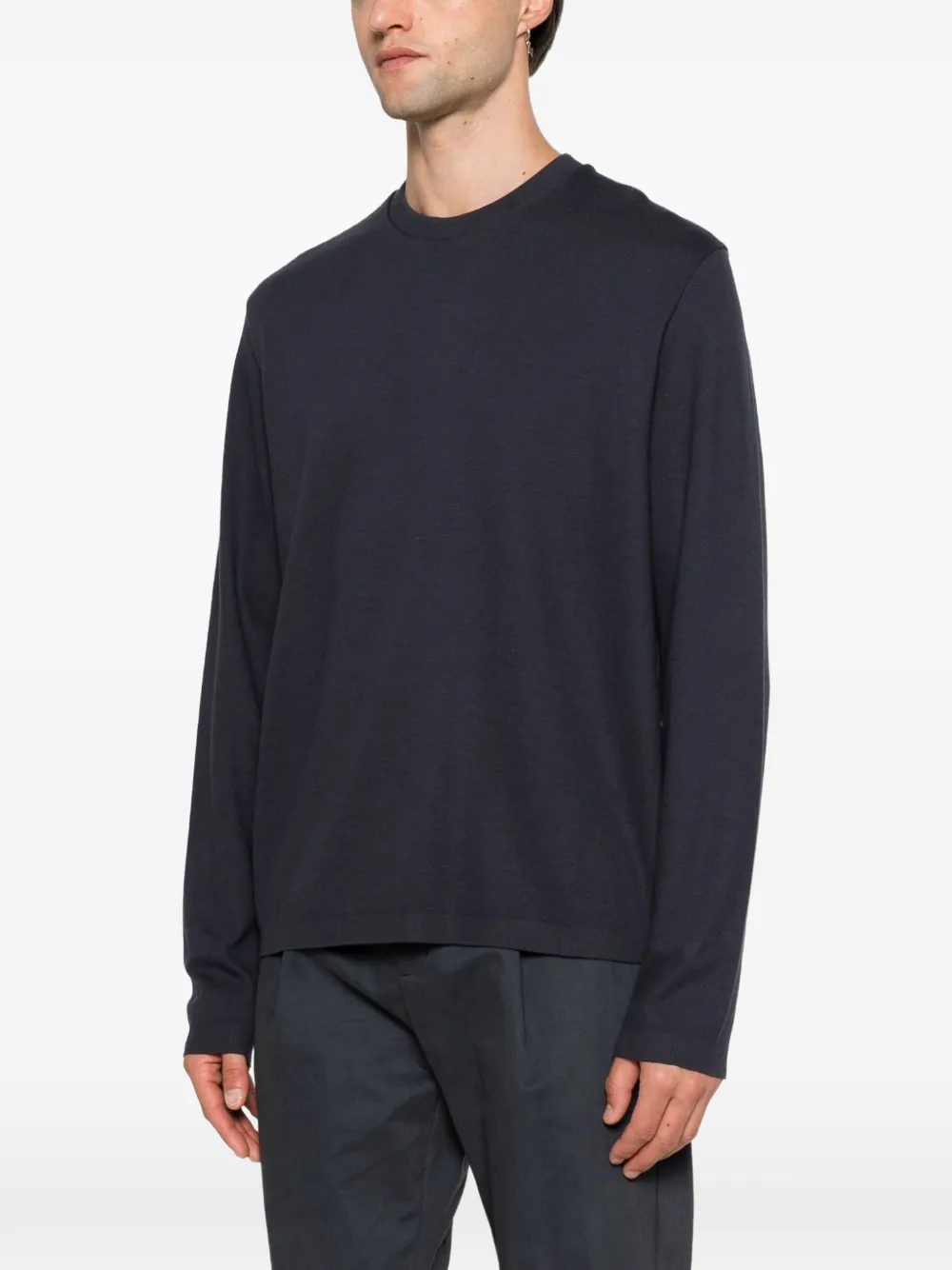 Herno crew-neck long-sleeve sweater Grijs