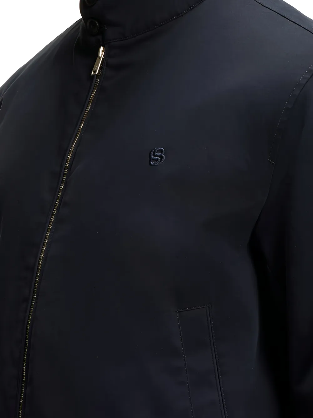 BOSS Waterafstotend jack van gemerceriseerde stretch katoen Blauw