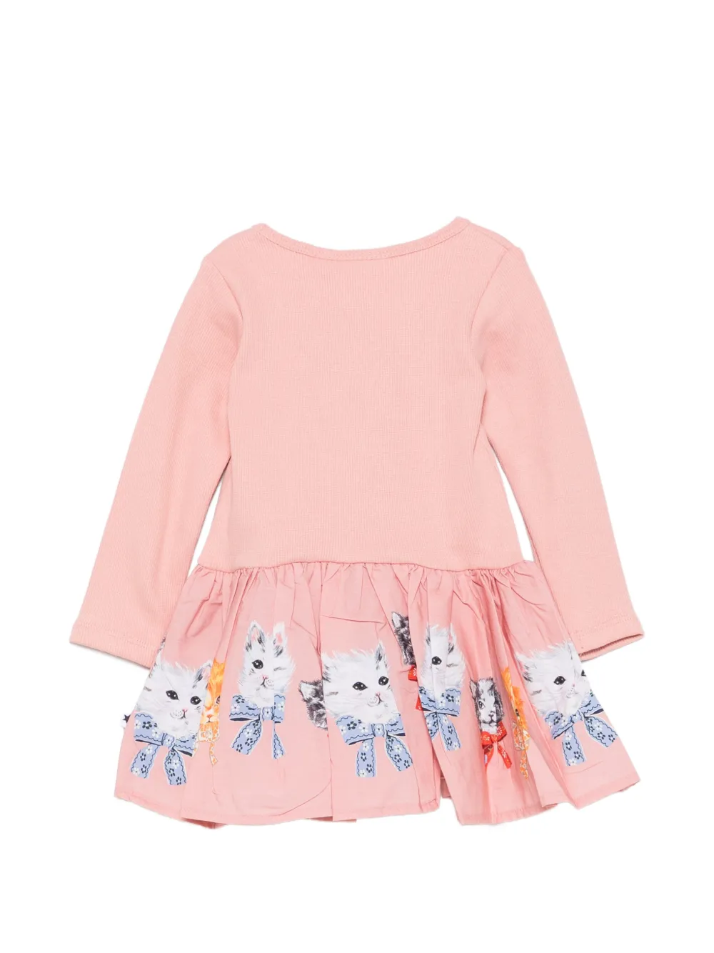 Molo Candi jurk met ruches en kattenprint Roze