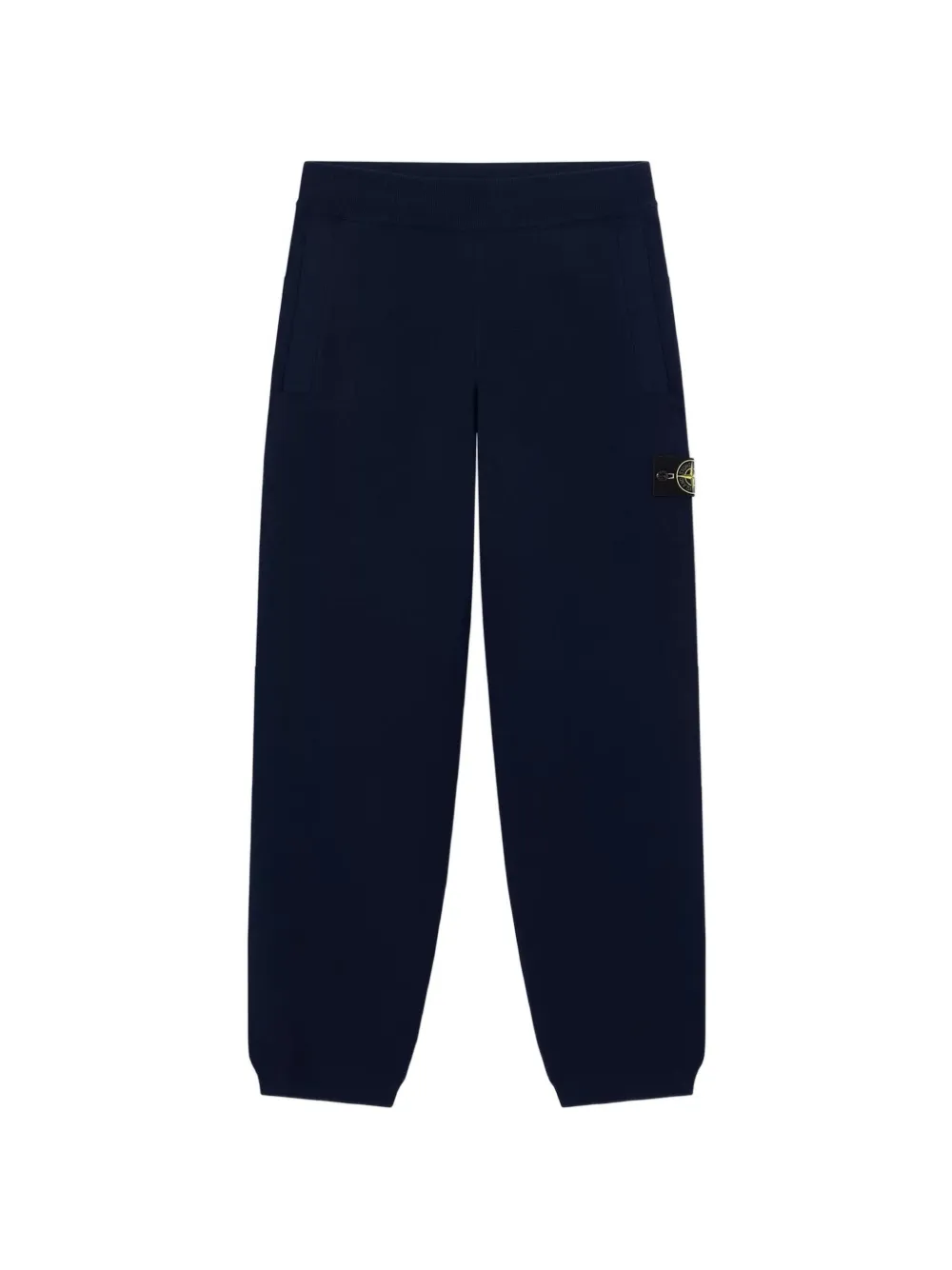 Stone Island 5200001 strech-RWS-wool regular-fit knit joggers with elastic drawstring waist Blauw