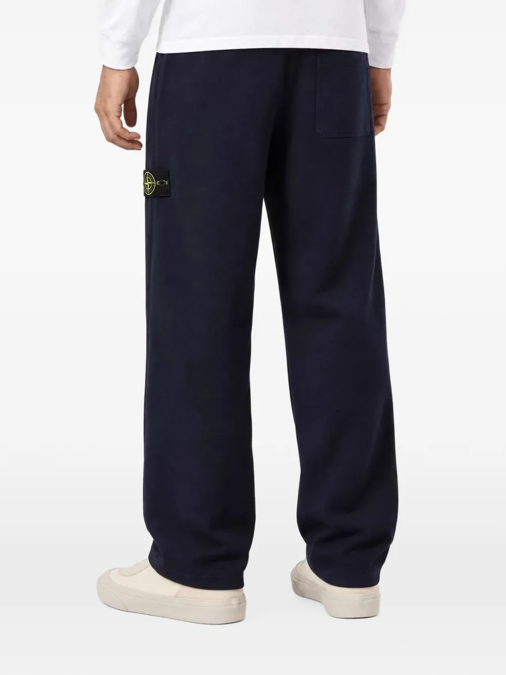 Stone Island 5200001 strech-RWS-wool regular-fit knit joggers with elastic drawstring waist Blauw