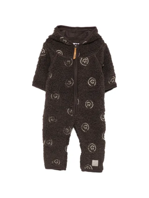 Molo smiley-print hooded romper