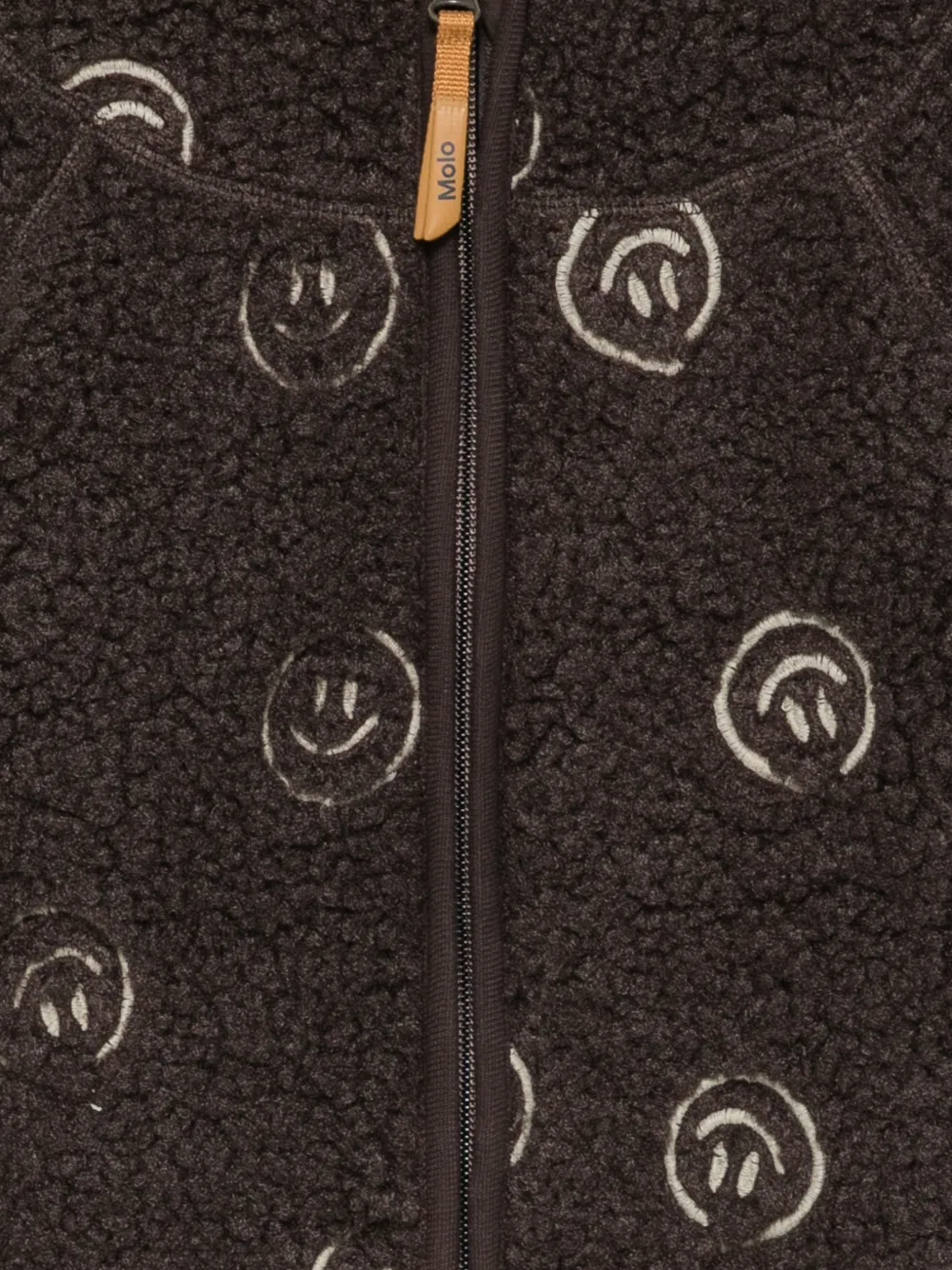 Molo Romper met capuchon en smiley-print Grijs