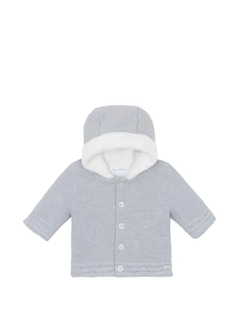 Tartine Et Chocolat cable-knit hooded coat