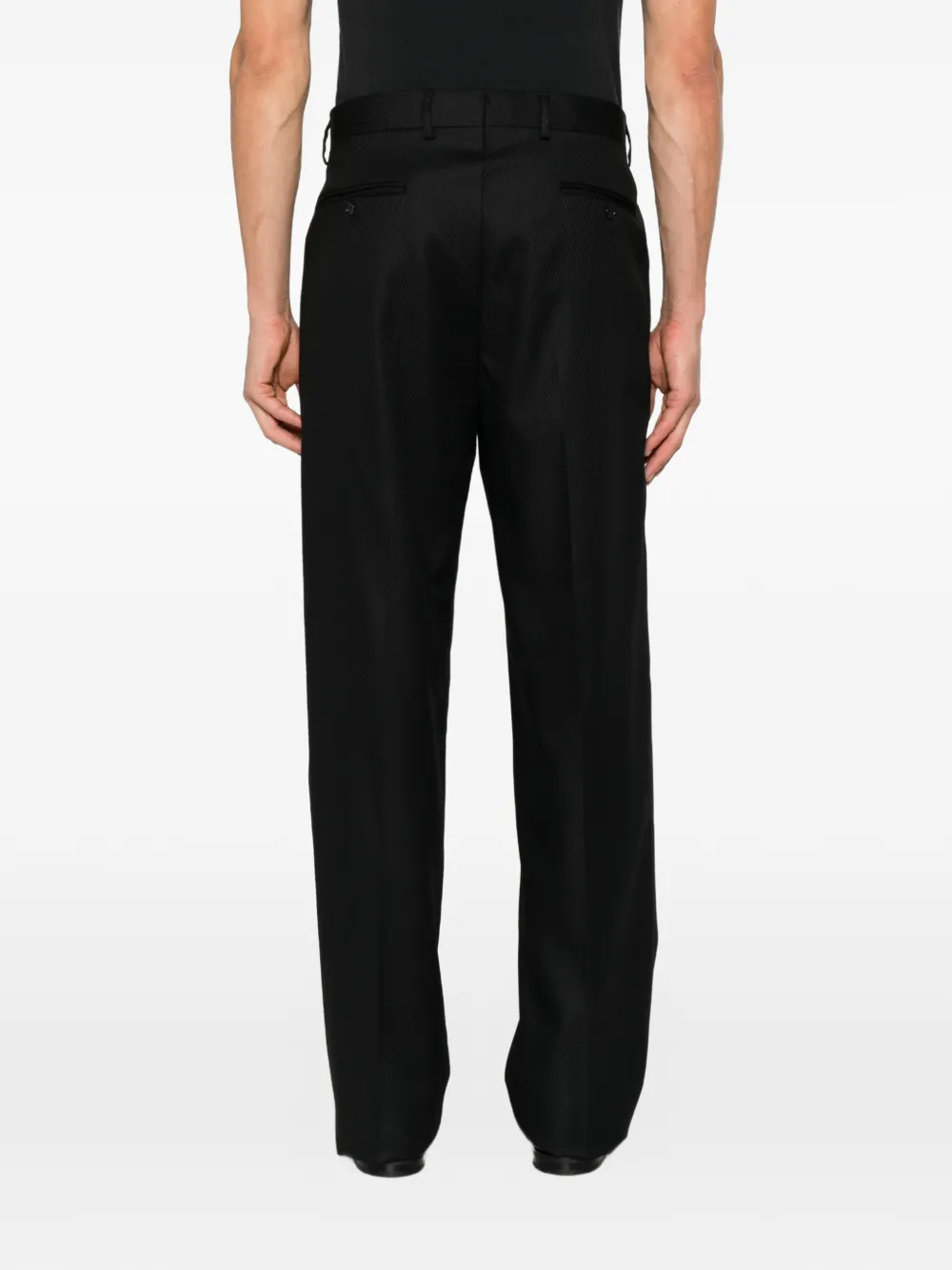 Emporio Armani Plooibroek met diagonale streep Zwart