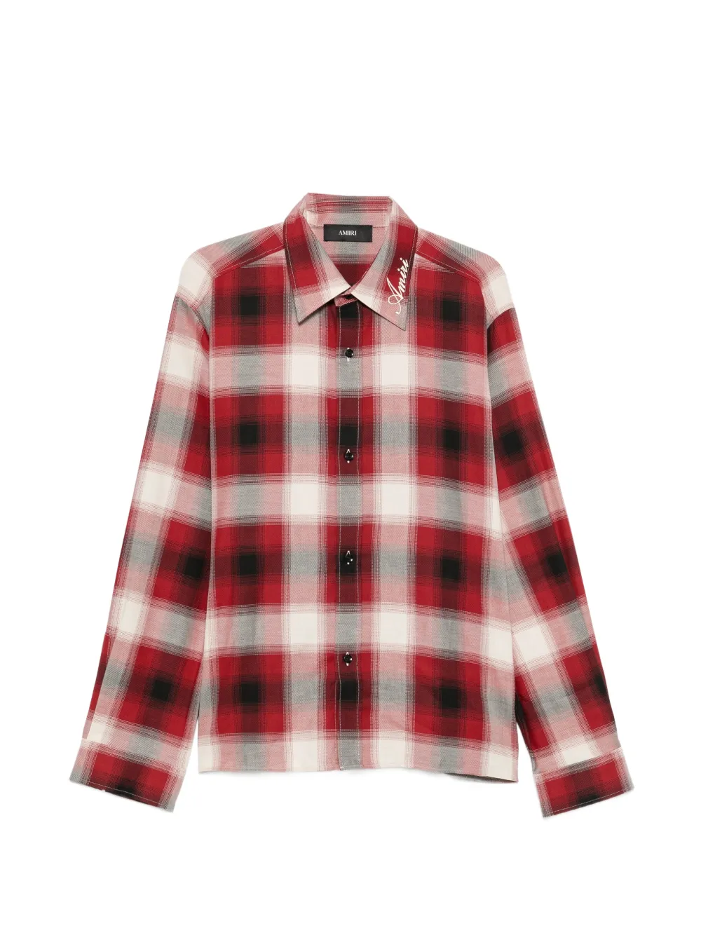 AMIRI logo-embroidered checked shirt