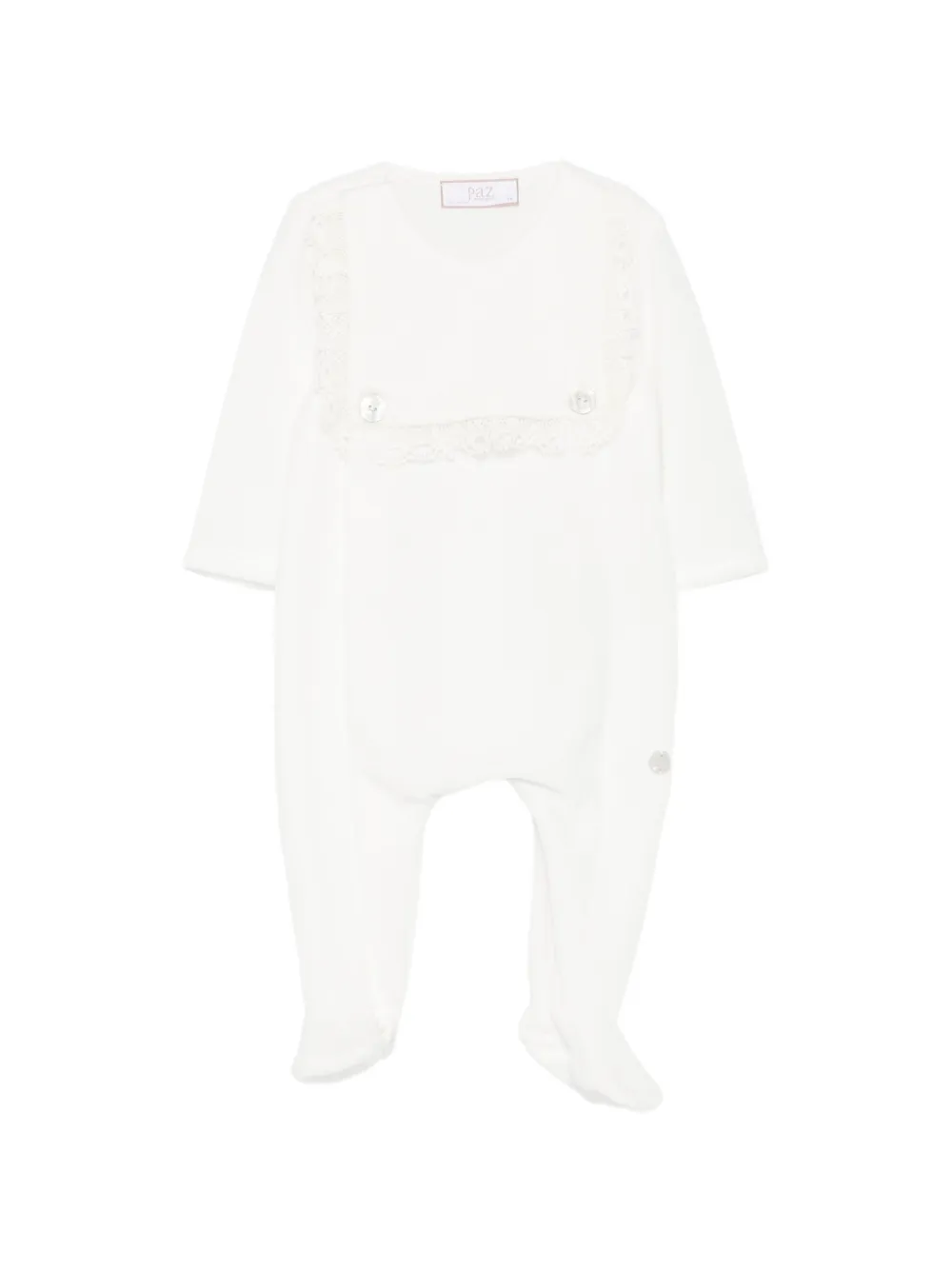 Paz Rodriguez pyjama à finitions en dentelle - Blanc