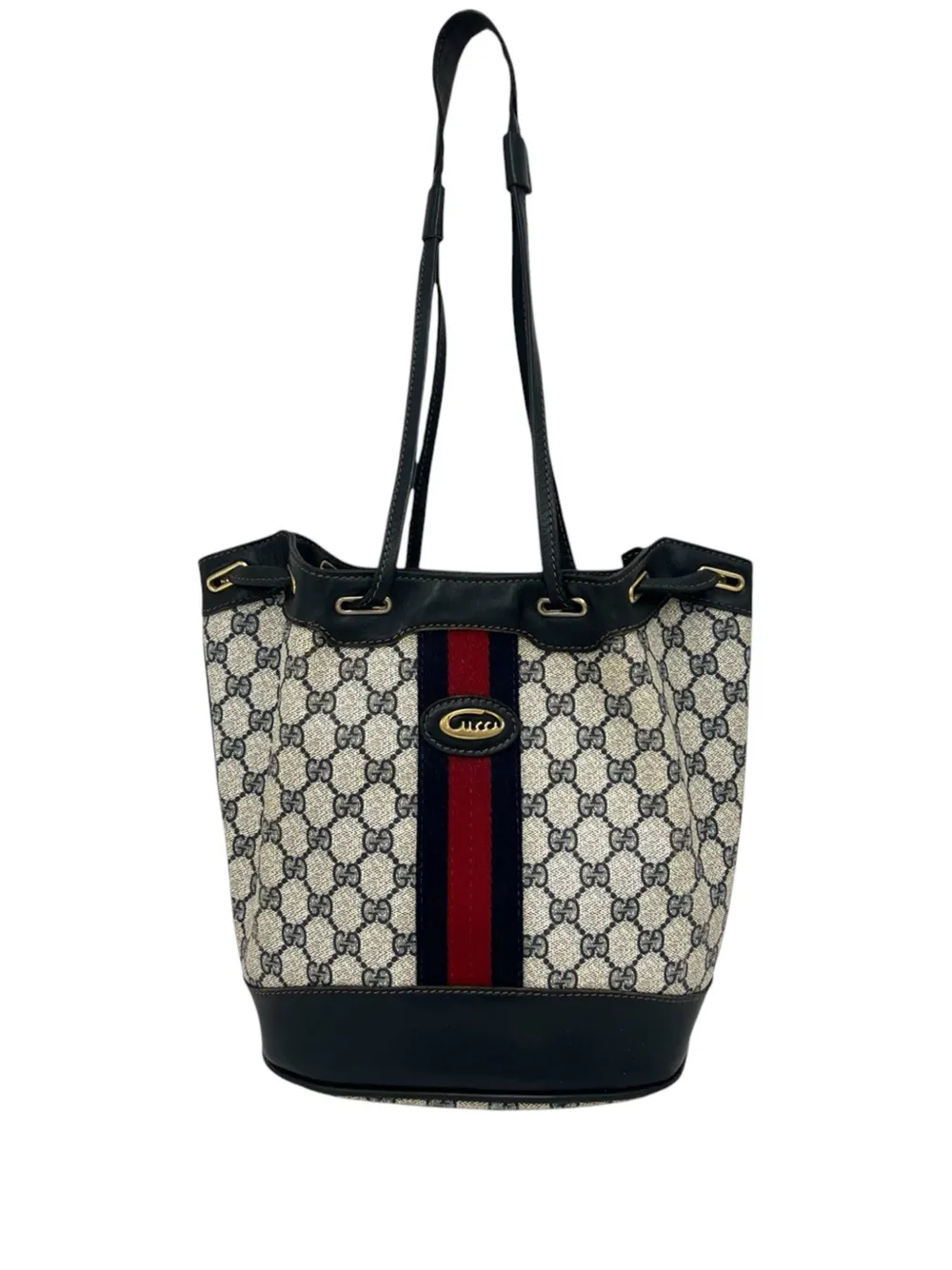 Gucci Pre-Owned 20th Century GG Supreme Web bucket bag - Toni neutri
