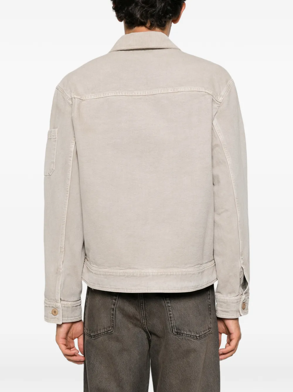 A.P.C. Jack met ribfluwelen kraag en rits Beige